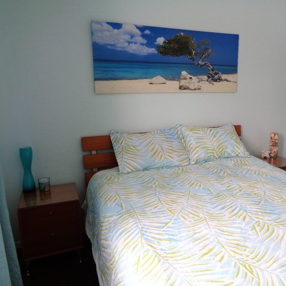 Tropical vibes reversible full queen duvet cover 3 pieces - Picture 3 of 13